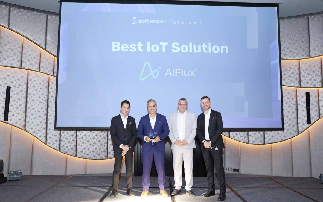 Best IoT solution of the year goes to AiFlux at a partner event